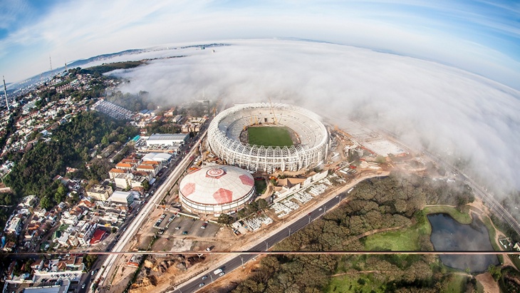 Вид на стадион в Порту-Алегри