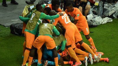 Радость игроков Кот-д'Ивуара