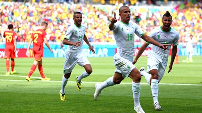 Радость алжирских футболистов