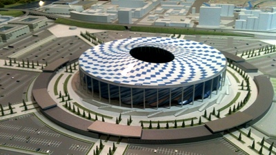 Макет стадиона в Нижнем Новгороде