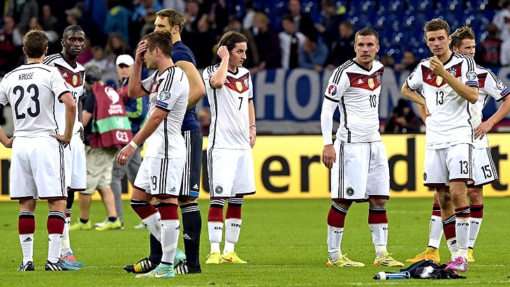 Разочарование сборной Германии после матча с Ирландией