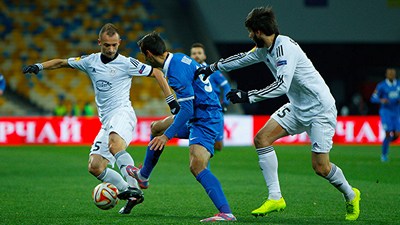 Фрагмент матча «Днепр» — «Карабах»