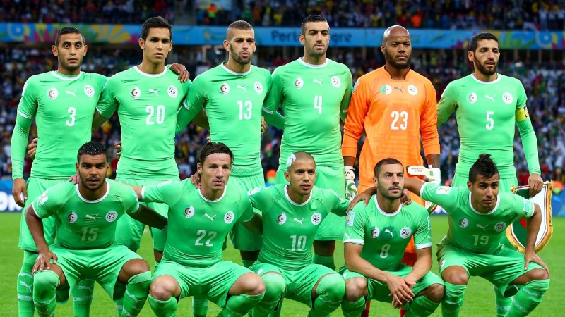 Сборная Алжира перед игрой с Германией на ЧМ-2014