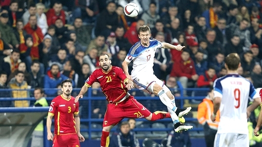 Матч между сборными России и Черногории был остановлен во втором тайме