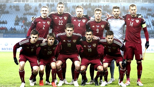 Сборная России перед товарищеским матчем с Казахстаном