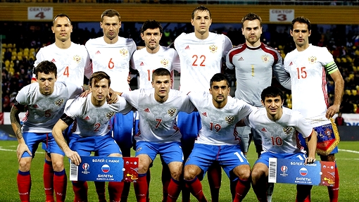 Сборная России перед матчем с Португалией