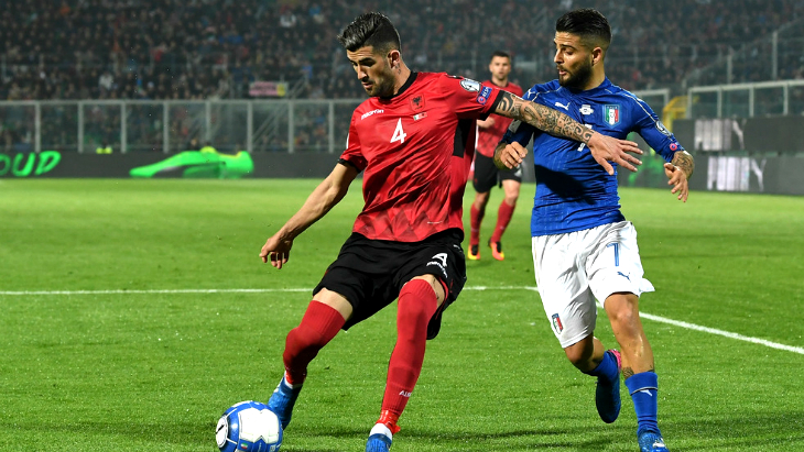 Фрагмент матча Италия — Албания