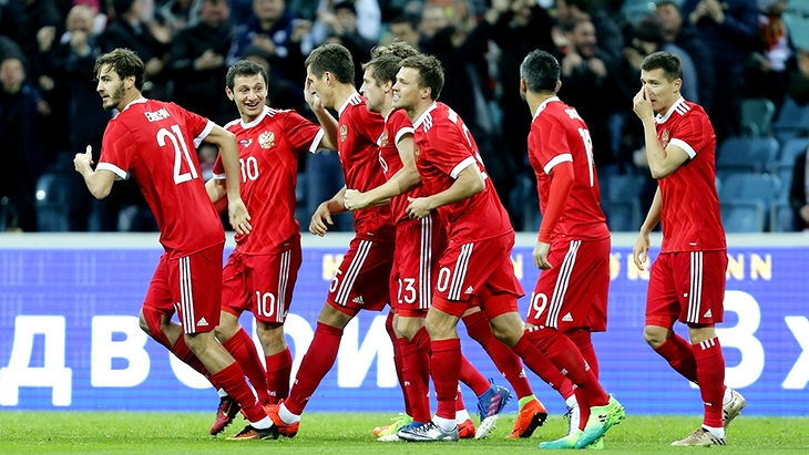 Сборная России забила три мяча в ворота бельгийцев
