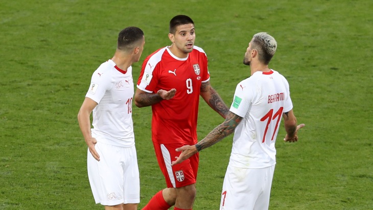 Во втором туре группового этапа ЧМ-2018 Сербия уступила Швейцарии (1:2)