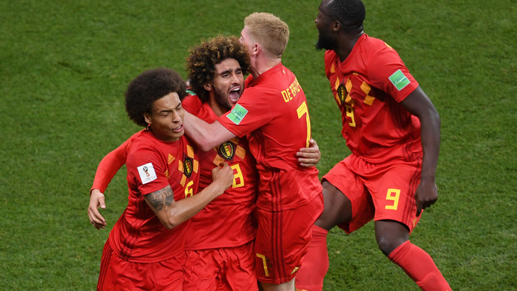 Радость футболистов сборной Бельгии