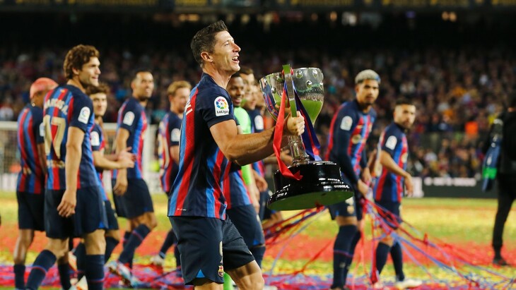 «Барселона» празднует титул чемпиона Испании