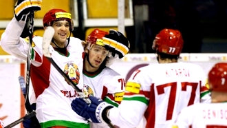 Хоккеисты сборной Белоруссии