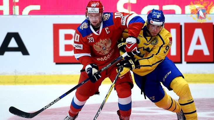 Сергей Мозякин набрал 3 (2+1) очка в матче со шведами