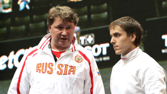 Александр Глазунов (слева)