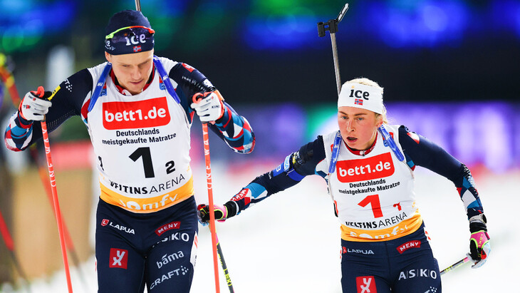 Норвежцы выиграли супермикст на четвертом этапе Кубка мира по биатлону
