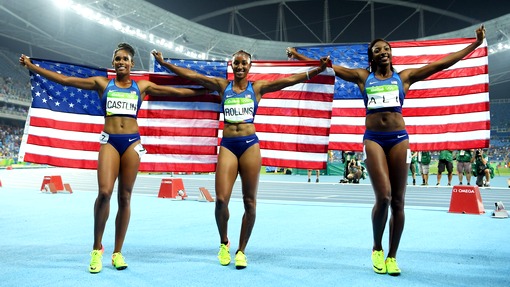 Американки взяли все медали в беге на 100 метров с барьерами