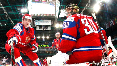 Сборная России по хоккею в последнем матче на ЧМ-2013 против США (3:8)
