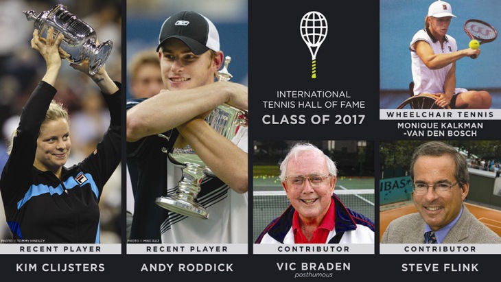 Ким Клейстерс и Энди Роддик будут включены в Зал теннисной славы
