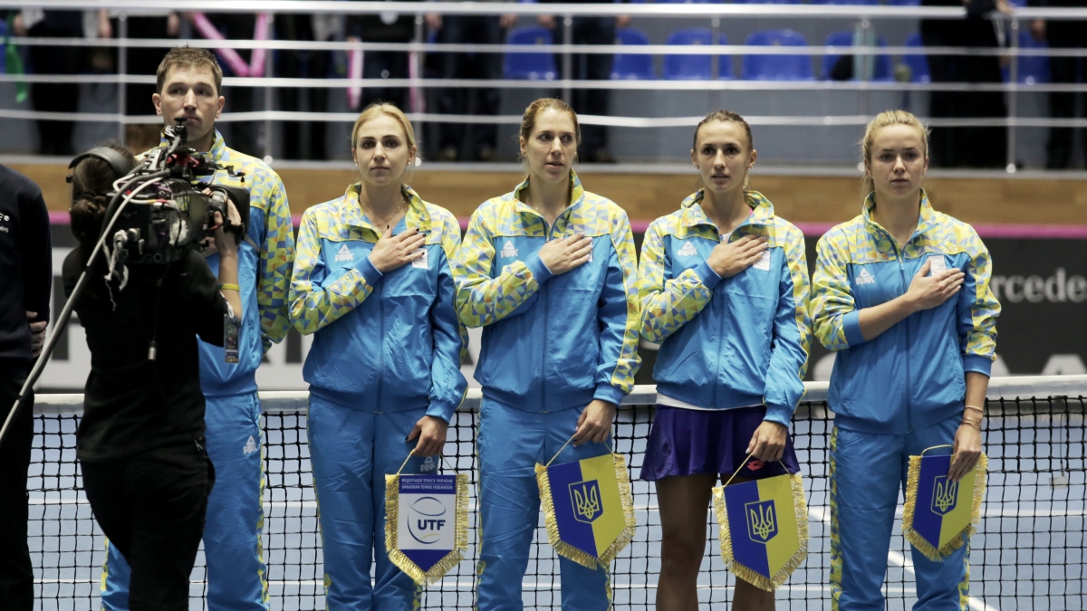 Теннисистки сборной Украины